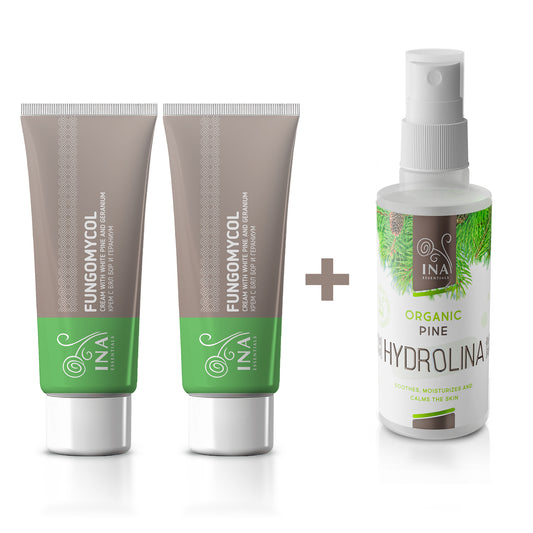 Kupte si 2 krémy na plíseň nehtů nebo suchou a popraskanou pokožku a získejte 1 organickou vodu z bílé borovice zdarma