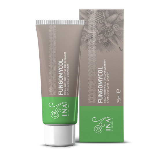 Krém 2 v 1 na Plíseň nehtů a suchou, popraskanou pokožku – s Bílou Borovicí, Ureou a Gerániem