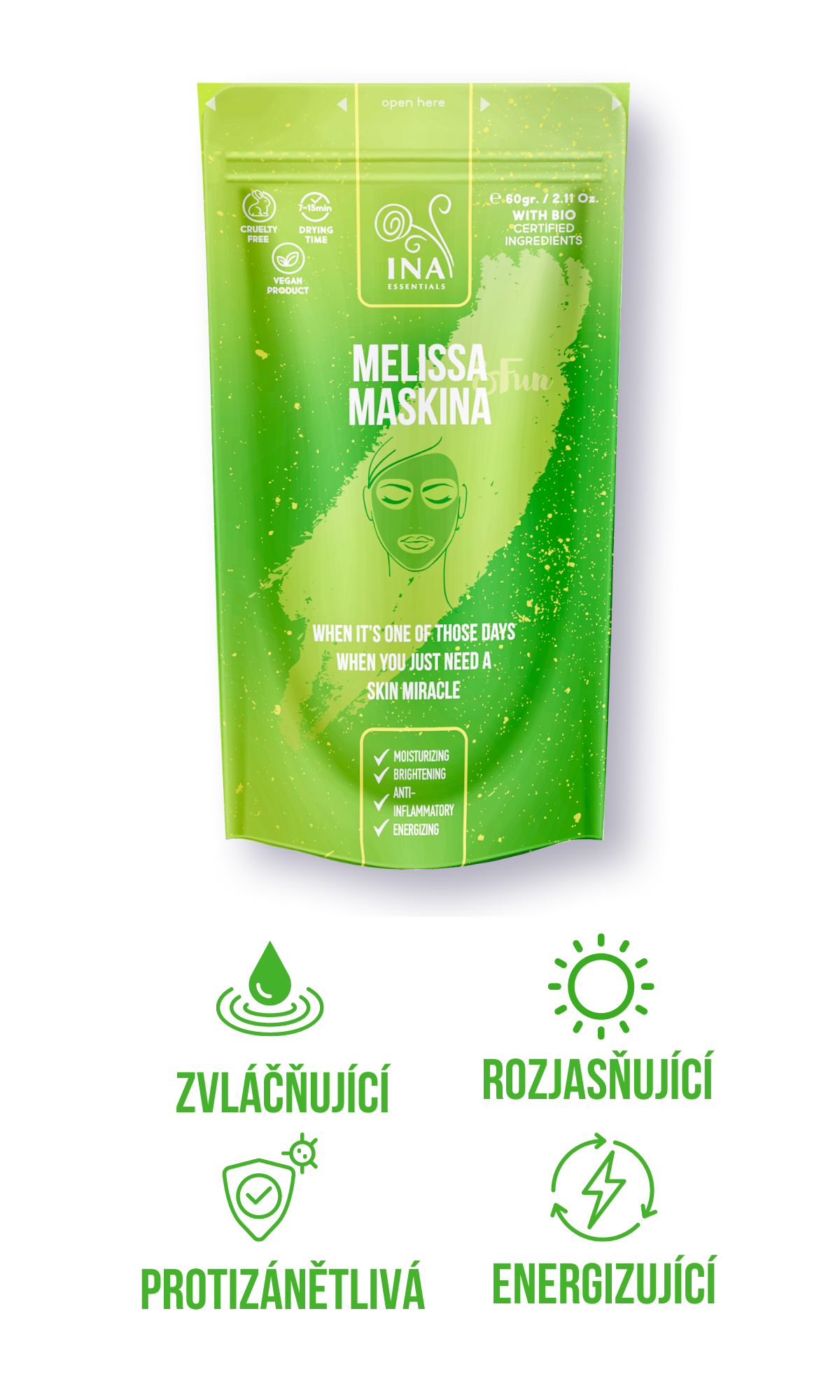 + Dárek Masky na obličej - Meduňková Maskina - intenzivní péče o Suchou a Unavenou pleť (vzorek)