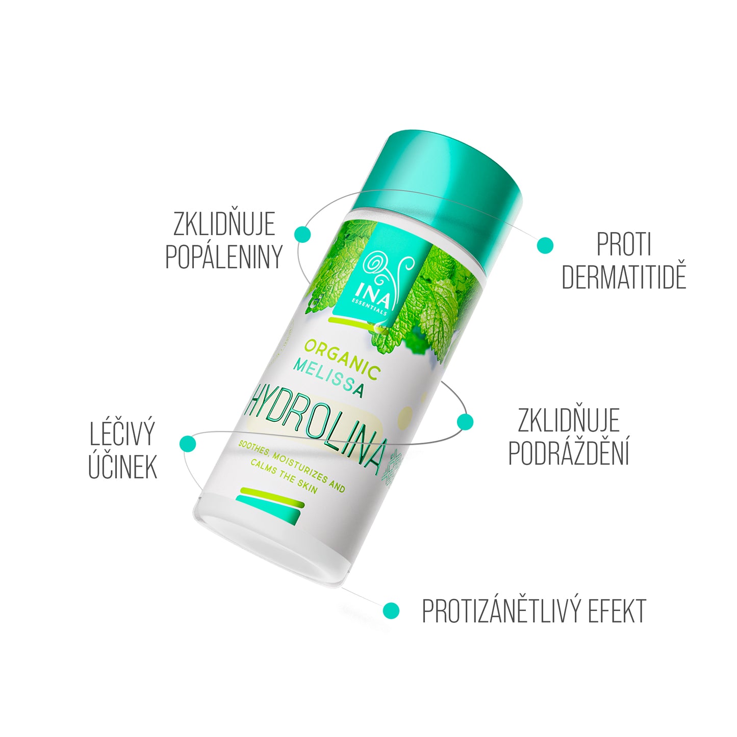 Organická voda z Meduňky - Hydrolina na Dermatitidu a podrážděnou kůži