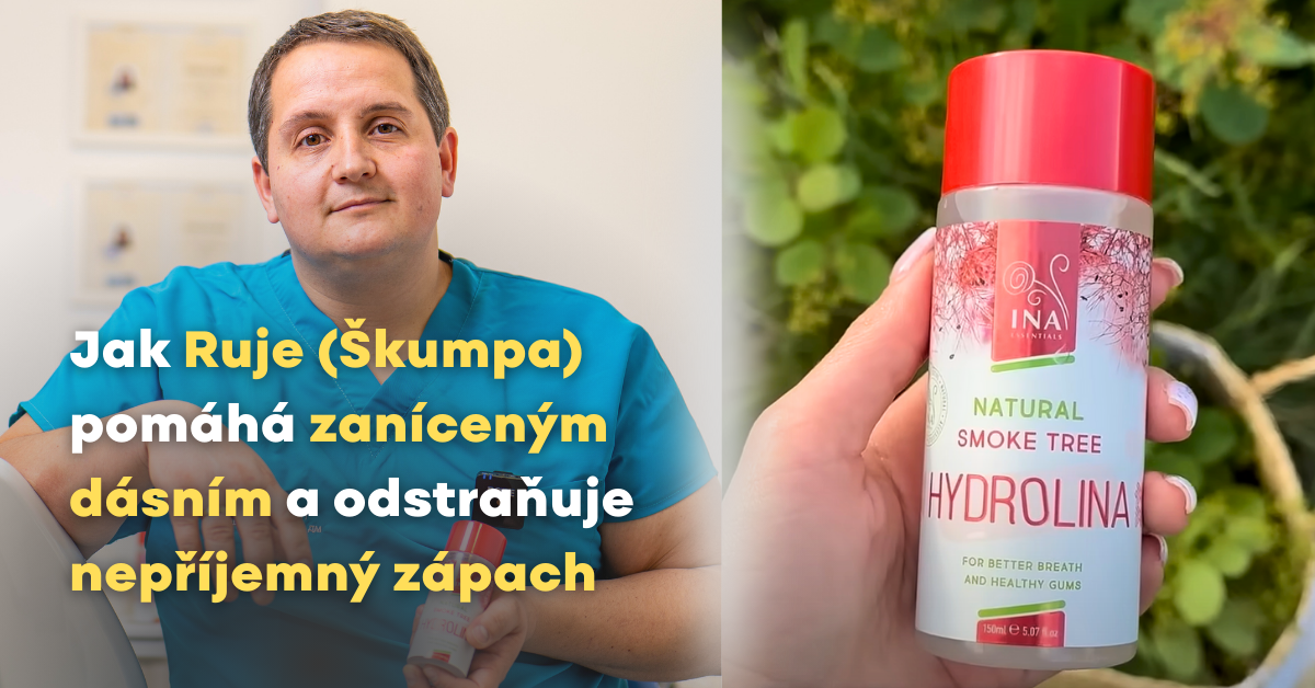 Jak se zbavit krvácejících dásní a špatného dechu s ústní vodou z divoké Ruje vlasaté - Hydrolina?