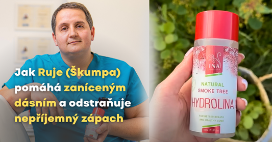 Jak se zbavit krvácejících dásní a špatného dechu s ústní vodou z divoké Ruje vlasaté - Hydrolina?