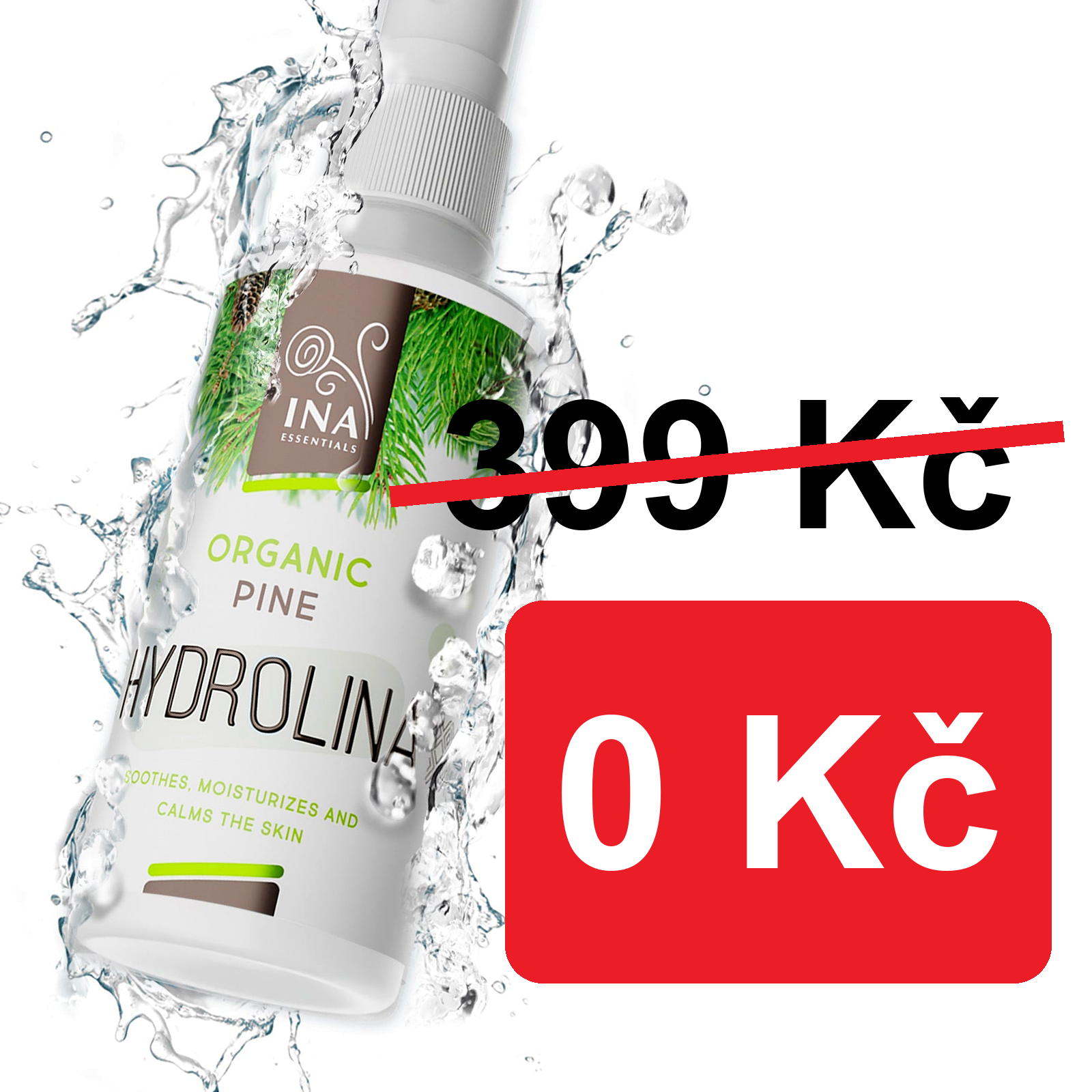+ Dárek Organická voda z Borovice lesní - Hydrolina - na plíseň nehtů a Zapáchající nohy