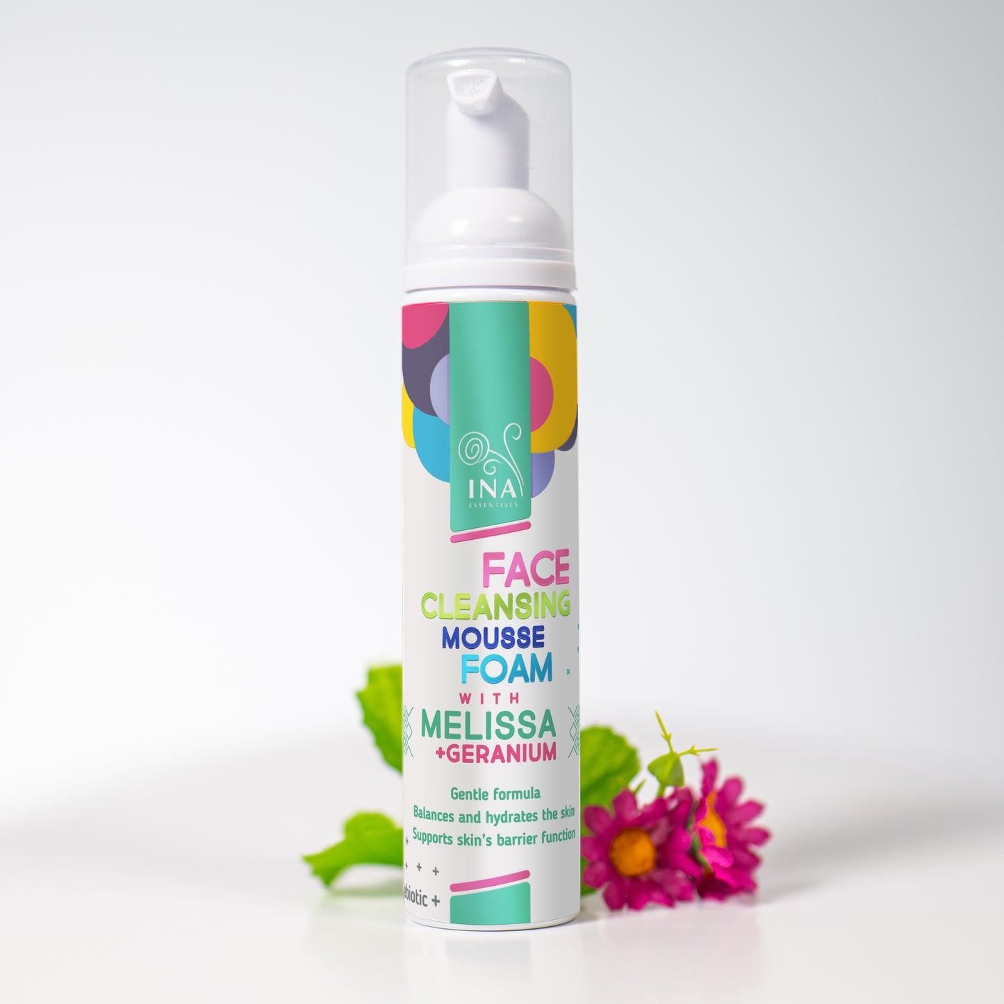 Přírodní čisticí Pěna na Obličej s Meduňkou a Gerániem – pro všechny typy pleti