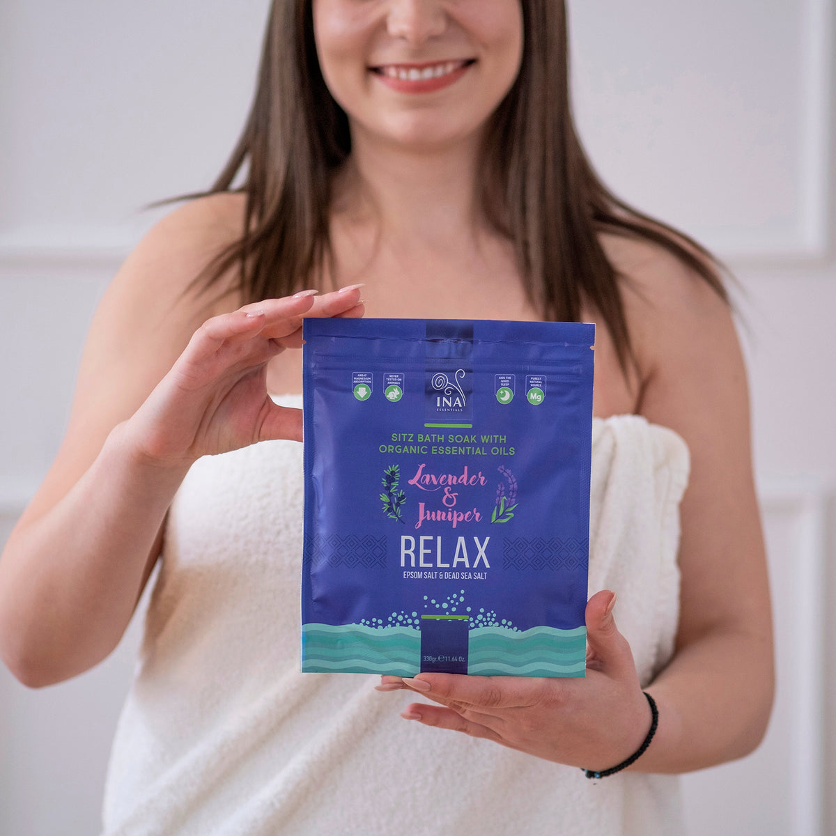 Relax - Koupelová sůl s Levandulí a Jalovcem pro Relaxaci a uvolnění stresu