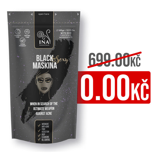 + Dárek Masky na obličej - Černá Maskina - intenzivní péče na Akné a Černé tečky