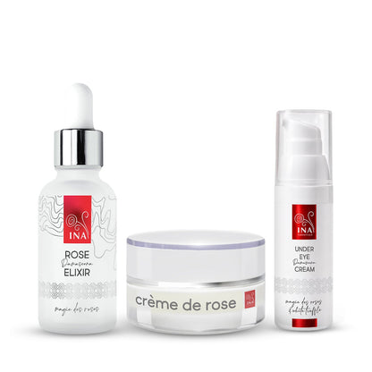 Kupte 1 Hydratační denní krém na obličej a 1 Anti-Age Sérum, Získejte 1 Oční krém Zdarma