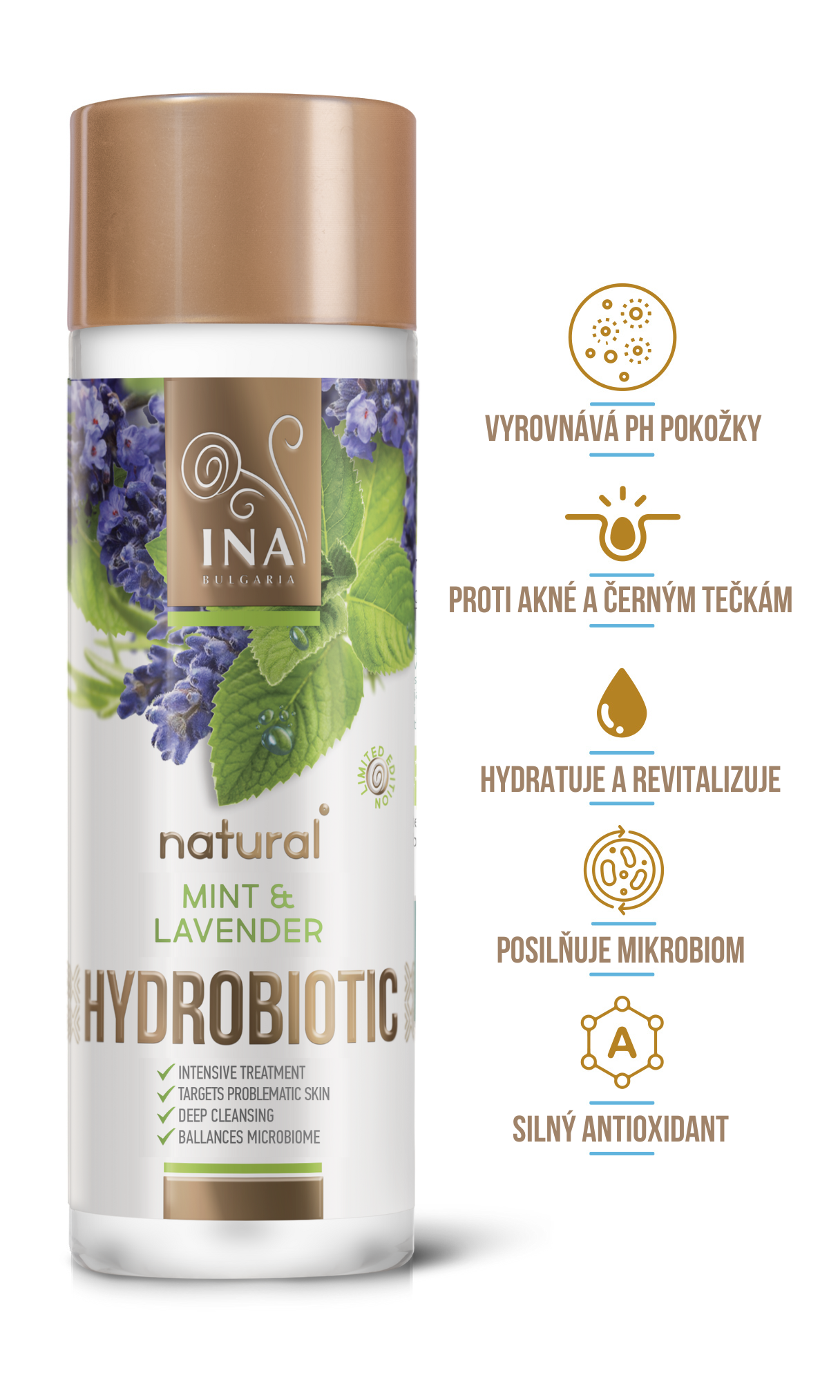 Hydrobiotic - Levandule & Máta - intenzivní péče o pleť s Akné