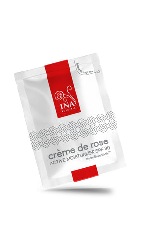 Crème de rose - hydratační krém na obličej s SPF 30 - vysoce obohacený o organický esenciální růžový olej (vzorek)
