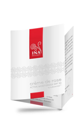 *TAJNÁ NABÍDKA* Crème de rose - hydratační krém na obličej s SPF 30 - vysoce obohacený o organický esenciální růžový olej (vzorek)